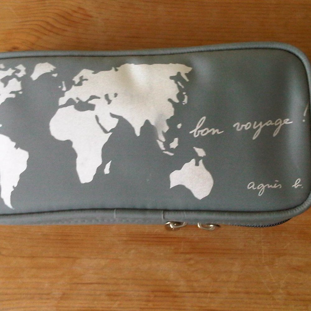 -Cathay pacific in flight amenity kit box type new cosmetic bag for female